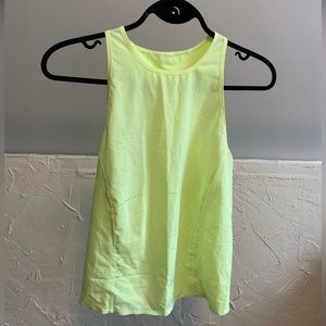 bright green/yellow Lululemon running tank